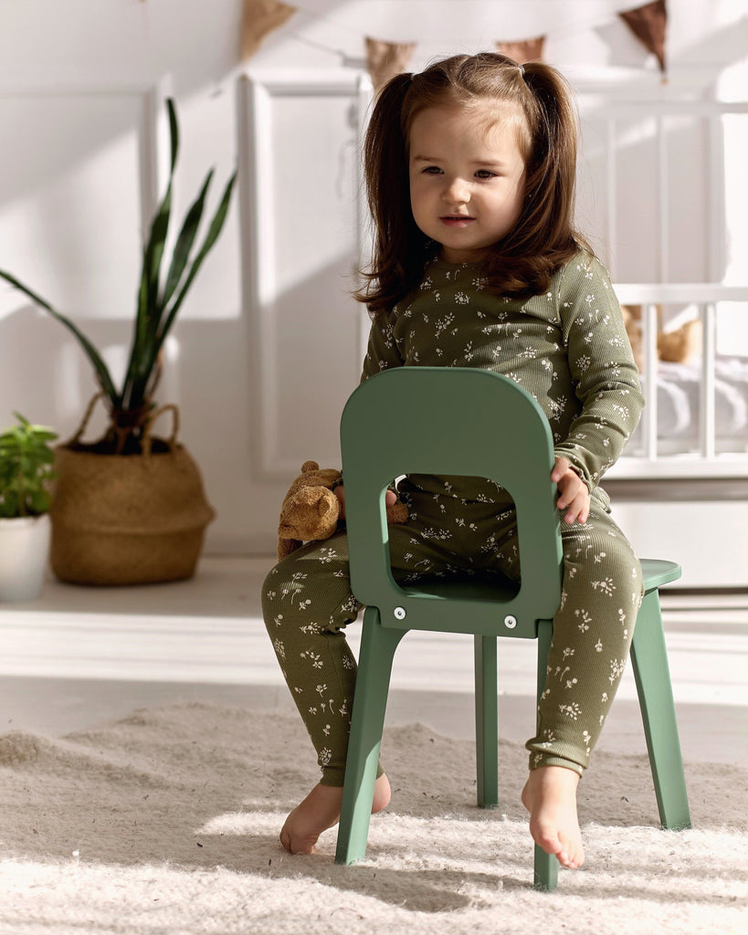 green toddler chair