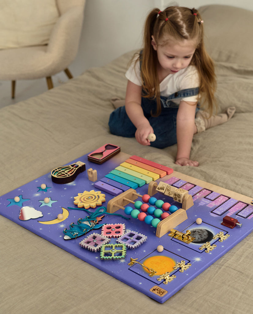 Toddler Busy Board - Night City