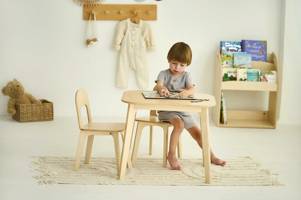 Kid's Table and Two Chairs Set - 7 Сolors