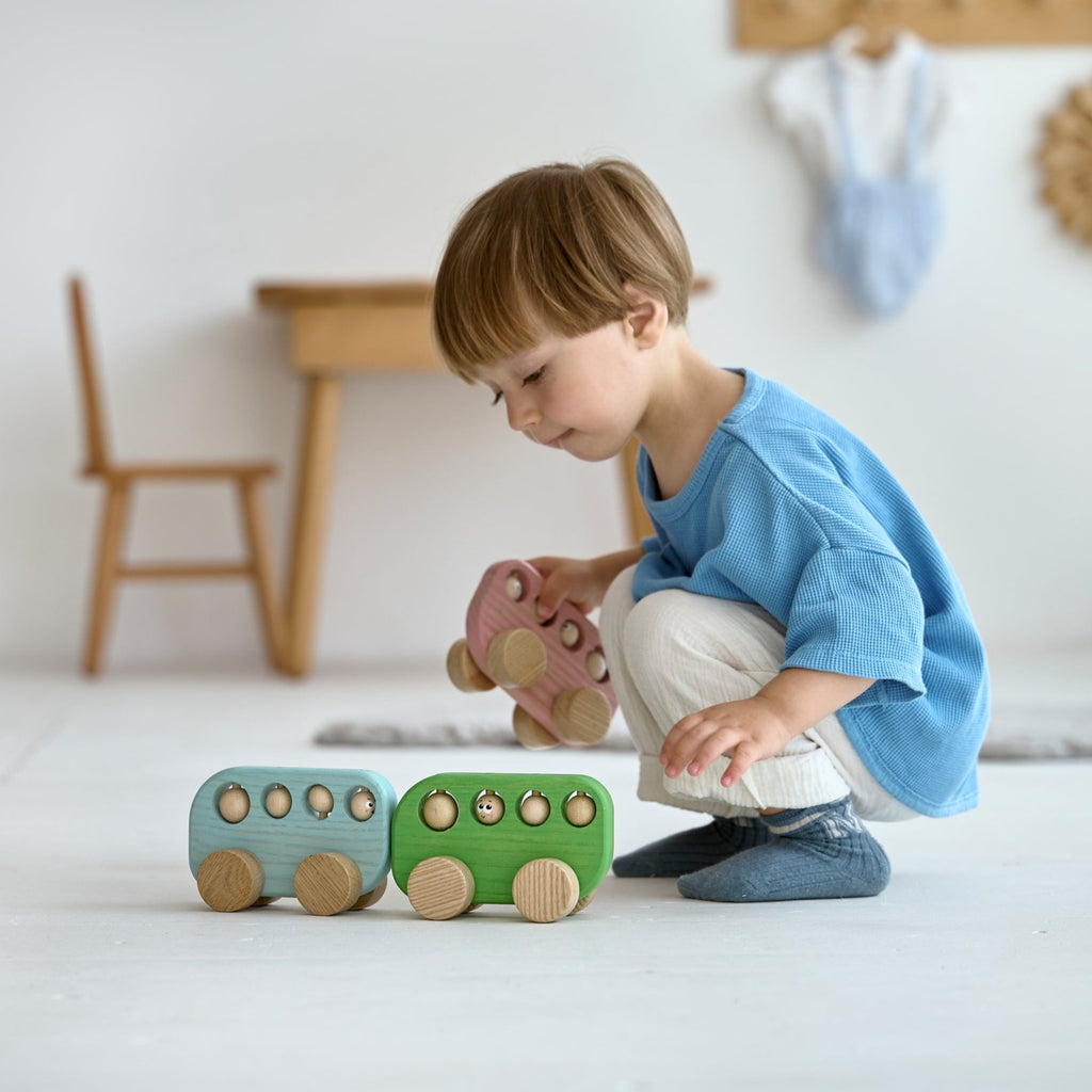 wooden toy bus