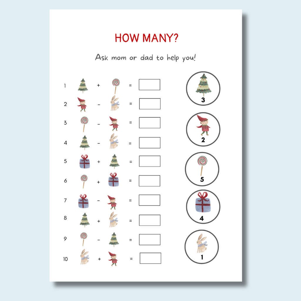 Printable Letter to Santa with 3 Activity Pages and Envelope