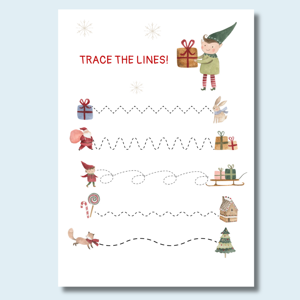 Printable Letter to Santa with 3 Activity Pages and Envelope
