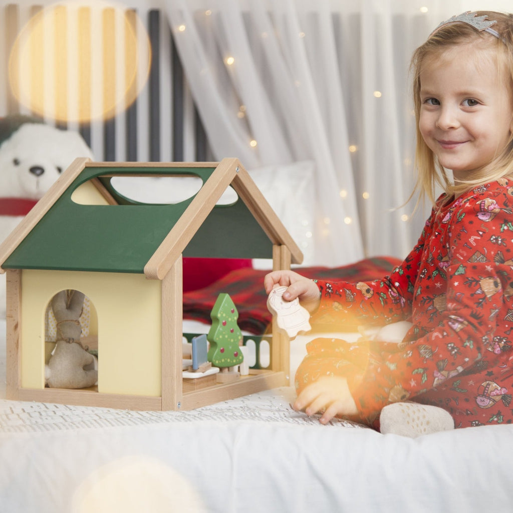wooden dollhouse